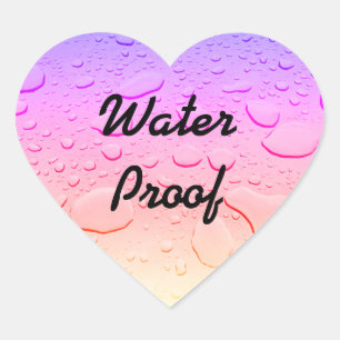 Rose Gold Pink Ombre Wasserproben Tropfen Schmutzf Herz-Aufkleber