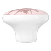 Rose Gold Pink Palms Beach Ombre Palmen Chic Keramikknauf (Seitenansicht)