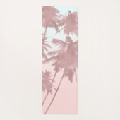 Rose Gold Pink Palms Beach Ombre Palmen Chic Yogamatte (Rückseite)