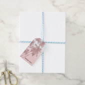 Rose Gold Pink Palms Beach Ombre Palmen Party Geschenkanhänger (Mit Garn)