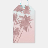 Rose Gold Pink Palms Beach Ombre Palmen Party Geschenkanhänger (Rückseite)