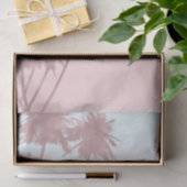 Rose Gold Pink Palms Beach Ombre Palmen Seidenpapier (Geschenk)