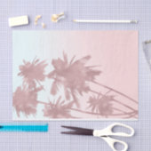 Rose Gold Pink Palms Beach Ombre Palmen Seidenpapier (Handwerk)