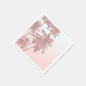 Rose Gold Pink Palms Beach Ombre Palmen Serviette (Ecke)