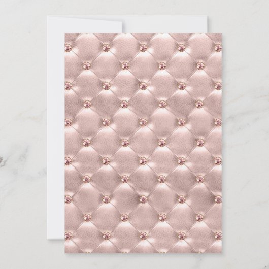 Rose Gold Pink Paris Bridal Dusche Einladung (Rückseite)