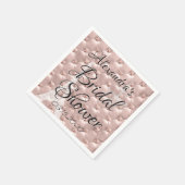 Rose Gold Pink Paris Frankreich Brautparty Serviette (Ecke)