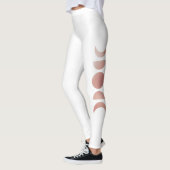 Rose Gold Pink Phasen des Mondes Leggings (Links)