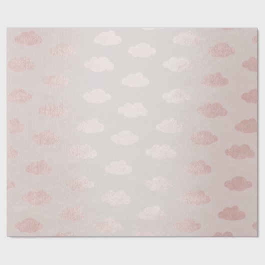 Rose Gold Pink Powder Claud Princess New Baby Geschenkpapier (Flach)