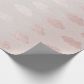 Rose Gold Pink Powder Claud Princess New Baby Geschenkpapier (Ecke)