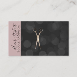 Rose Gold Pink Schere Schwarz Rosa Haare Stylistin Visitenkarte