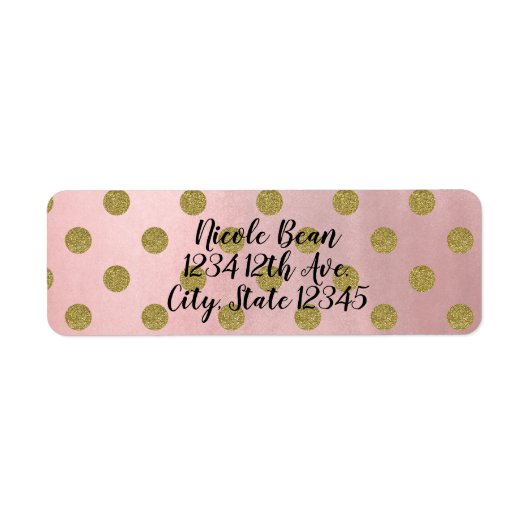 Rose Gold Pink Shine Glam Polka Dots Modern Chic (Vorne)