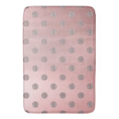 Rose Gold Pink Shine Glam Polka Dots Modern Chic Badematte (Vorderseite Vertikal)