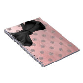 Rose Gold Pink Shine Glam Polka Dots Modern Chic Notizblock (Rechte Seite)