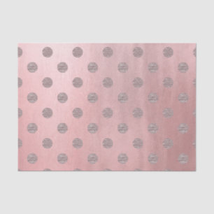 Rose Gold Pink Shine Glam Polka Dots Modern Chic Seidenpapier
