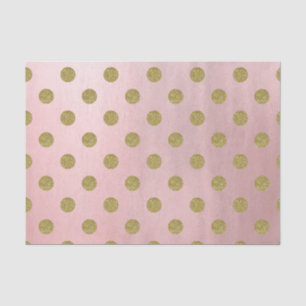 Rose Gold Pink Shine Glam Polka Dots Modern Chic Seidenpapier