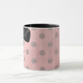 Rose Gold Pink Shine Glam Polka Dots Modern Chic Tasse (Zentrum)