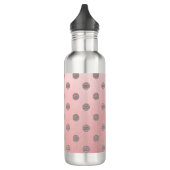 Rose Gold Pink Shine Glam Polka Dots Modern Chic Trinkflasche (Links)