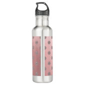 Rose Gold Pink Shine Glam Polka Dots Modern Chic Trinkflasche (Rückseite)