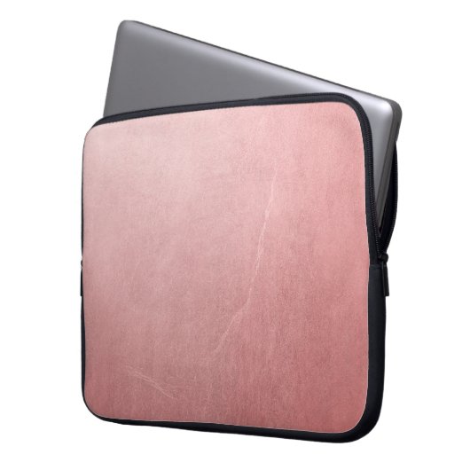 Rose Gold Pink Shine Minimal Chic Glam Laptopschutzhülle (Vorderseite Links)