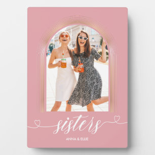 Rose Gold Pink Sisters Personalisiertes Foto Keepa Fotoplatte