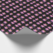 Rose Gold Pink Snowflake Patterns Merry Christmas  Geschenkpapier (Ecke)