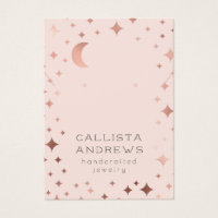 Rose Gold Pink Stars Moon Erringt Nekklasseanzeige