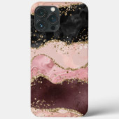 Rose Gold Pink Strata Glitzer Glam Case-Mate iPhone Hülle (Rückseite)