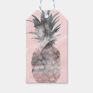 Rose Gold Pink Tropical Summer Ananas Party Geschenkanhänger