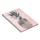 Rose Gold Pink Tropischer Ananas Glam Notizblock (Rechte Seite)