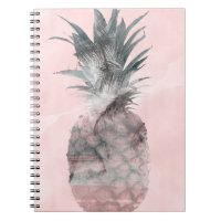 Rose Gold Pink Tropischer Ananas Glam
