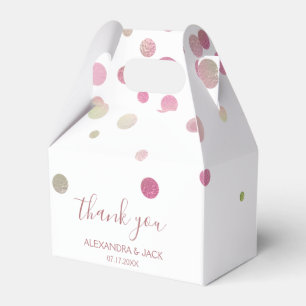 Rose Gold Pink Wedding Imitate Foil Glitzer Geschenkschachtel