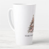 Rose Gold Pink Weihnachtsbaum Milchtasse (Linke Ecke)