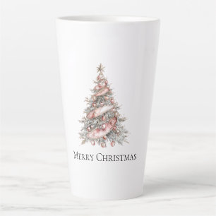 Rose Gold Pink Weihnachtsbaum Milchtasse