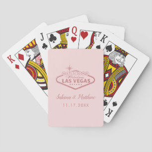 Rose Gold Pink Willkommen in Las Vegas Spielkarten