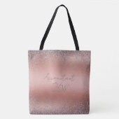 Rose Gold Pinsel Glitzer Monogram | Tasche (Vorderseite)