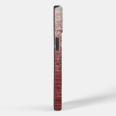 Rose Gold Pinselmetall Silber Glitzer Monogramm Case-Mate iPhone Hülle (Rückseite / Rechts)