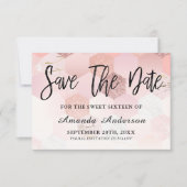 Rose Gold Pinselschrift Sweet 16 Save The Date (Vorderseite)