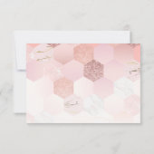 Rose Gold Pinselschrift Sweet 16 Save The Date (Rückseite)