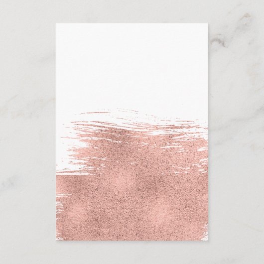 Rose Gold Pinselstrich Bat Mitzvah Advice Card Hinweiskarte (Rückseite)