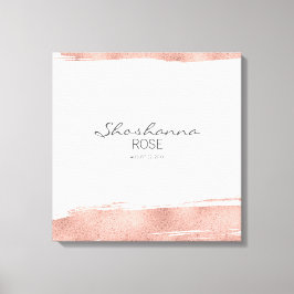 Rose Gold Pinselstrich Bat Mitzvah Sign in Board Leinwanddruck