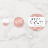 Rose Gold Pinselstrich Brautparty Table Confetti Konfetti (Rückseiten)