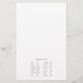 Rose Gold Pinselstrich Bridal Word Scramble (Rückseite)