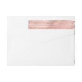 Rose Gold Pinselstrich - Wraparound-Adressetikett (Rückseite)