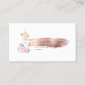 Rose Gold Pinselstriche Bäckereihandwerkzeuge Visitenkarte (Vorderseite)