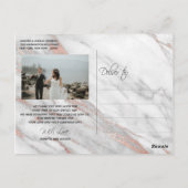 Rose Gold Pinselstriche Hochzeit Vielen Dank | 2 F Postkarte (Rückseite)