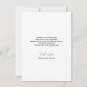 Rose Gold Pinselstriche Hochzeit Vielen Dank | FOT Einladung (Rückseite)