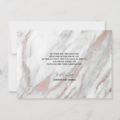 Rose Gold Pinselstriche Hochzeit Vielen Dank | FOT Einladung (Rückseite)