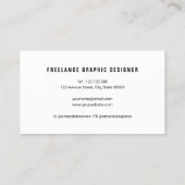 Rose Gold Pinselstriche Visitenkarte (Rückseite)