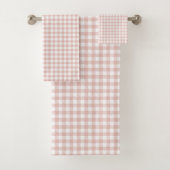 Rose Gold Plaid Towel Elegant Gift for Her Spa Day Badhandtuch Set (Insitu)
