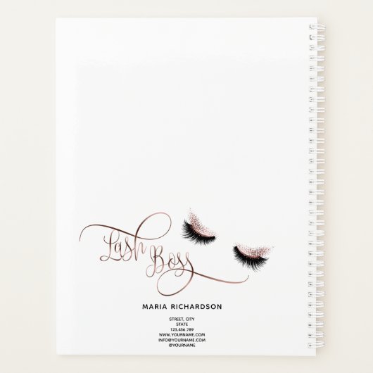 Rose Gold Planer (Rückseite)